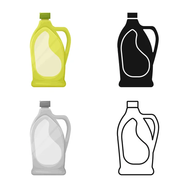 Ilustracja wektorowa butelki i plastikowego logo. Ilustracja wektora butelki i pojemnika. — Wektor stockowy