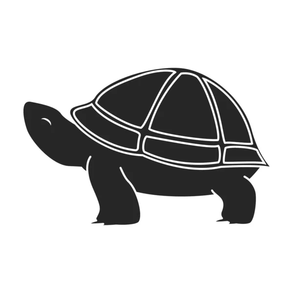 Tortuga marina vector icon.black icono del vector aislado en el fondo blanco tortuga marina . — Archivo Imágenes Vectoriales