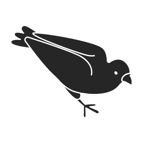 평화의 비둘기 icon.black vector icon 분리 평화의 흰 배경 비둘기에. — 스톡 벡터