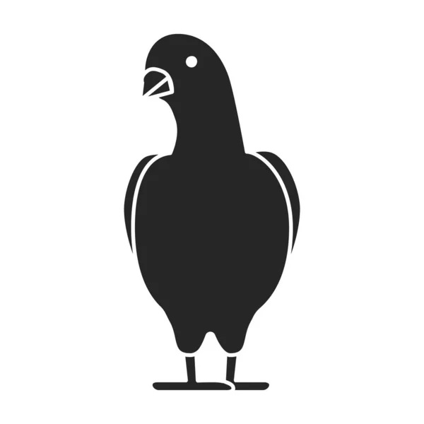Colombe de la paix vecteur icon.black icône vectorielle isolé sur fond blanc colombe de la paix . — Image vectorielle
