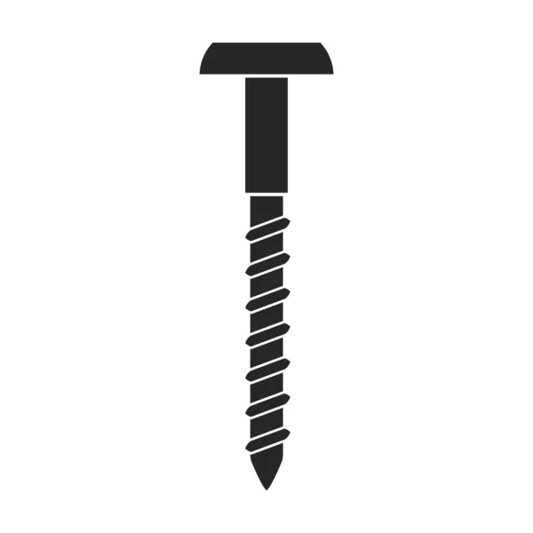 Metallschraube Vektor icon.Black Vektor Symbol isoliert auf weißem Hintergrund Metallschraube. — Stockvektor