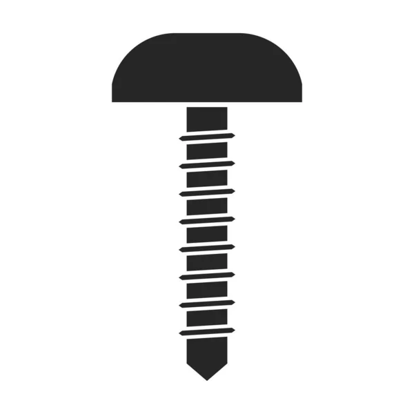 Parafuso de metal vetor ícone icon.Black vetor isolado no fundo branco parafuso de metal . —  Vetores de Stock