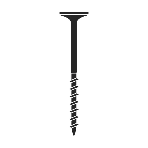 Icono de vector de perno de metal. Icono de vector negro aislado en perno de metal de fondo blanco . — Vector de stock