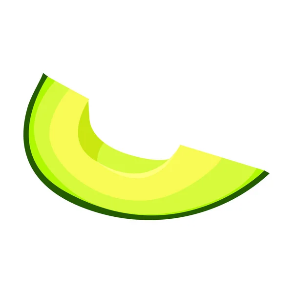 Иконка вектора среза авокадо. Иконка вектора карикатуры выделена на белом фоне авокадо . — стоковый вектор