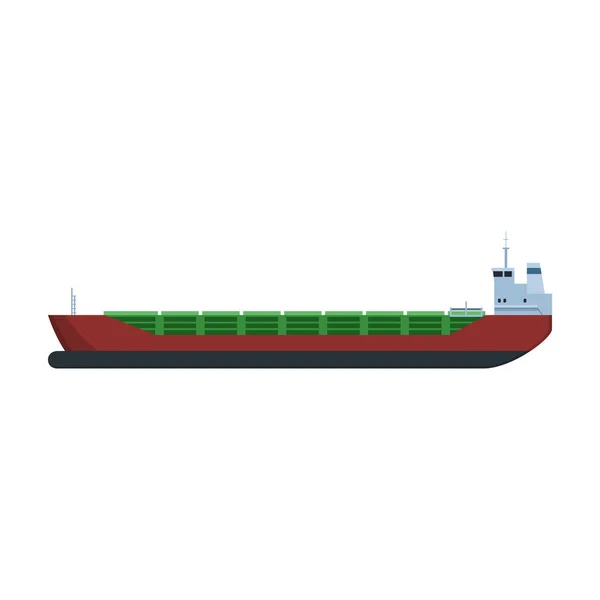 Barge vector icon.Cartoon vector icon isolated on white background barge. — Stock Vector