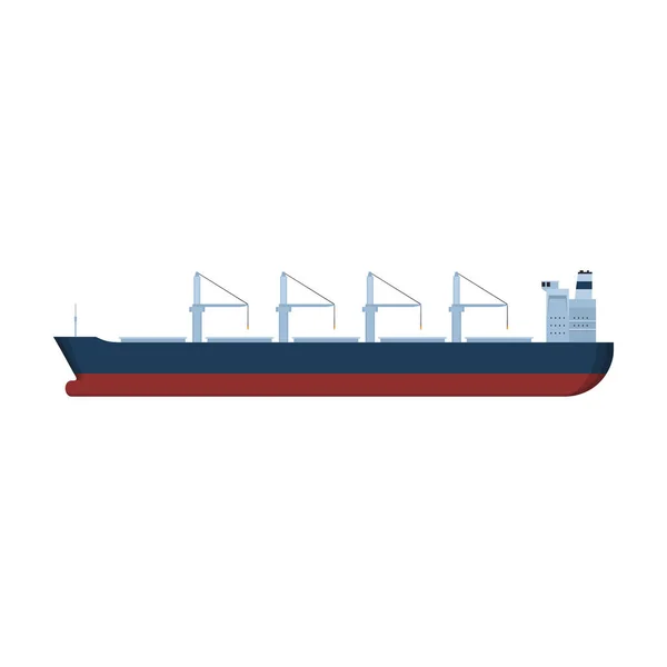 Barge vector icon.Cartoon vector icon 은 흰색 배 게에서 분리 된다.. — 스톡 벡터