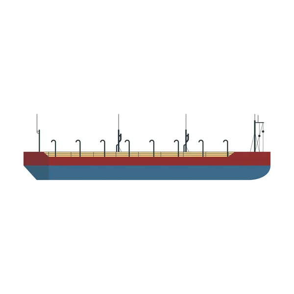 Barge Vektor icon.Cartoon Vektor Symbol isoliert auf weißem Hintergrund Barge. — Stockvektor