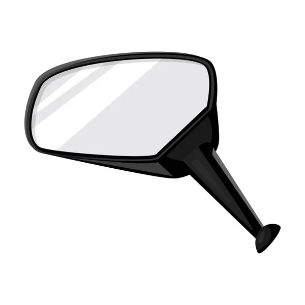 Icono de vector de espejo lateral. Icono de vector de dibujos animados aislado en espejo lateral de fondo blanco  . — Vector de stock