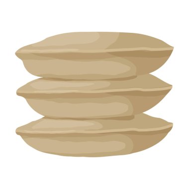 Çiftçi çantası vektör simgesi. Çizgi film vektör simgesi beyaz arka plan çiftçi çantasına izole edildi.