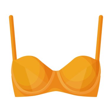 Sütyen vektör simgesi. Beyaz arkaplan sütyeni üzerine izole edilmiş çizgi film vektör simgesi..