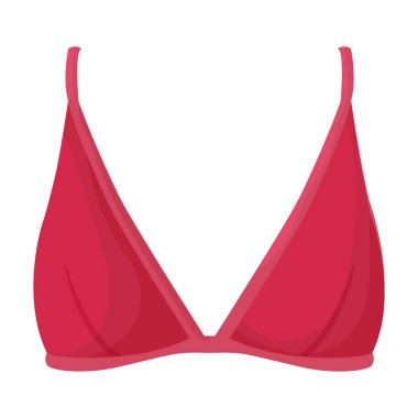 Sütyen vektör simgesi. Beyaz arkaplan sütyeni üzerine izole edilmiş çizgi film vektör simgesi..