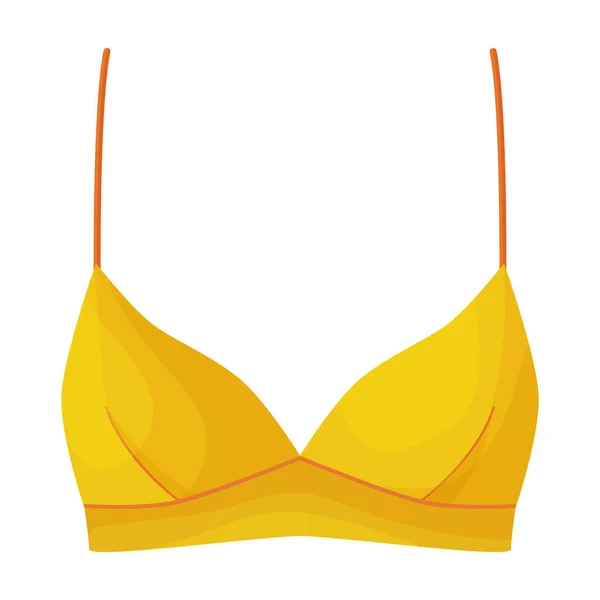 Bra vector icon.Cartoon vector icon terisolasi pada white background bra. - Stok Vektor