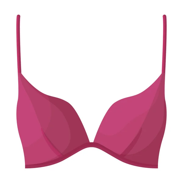 Bra vector icon.Cartoon vector icon terisolasi pada white background bra. - Stok Vektor