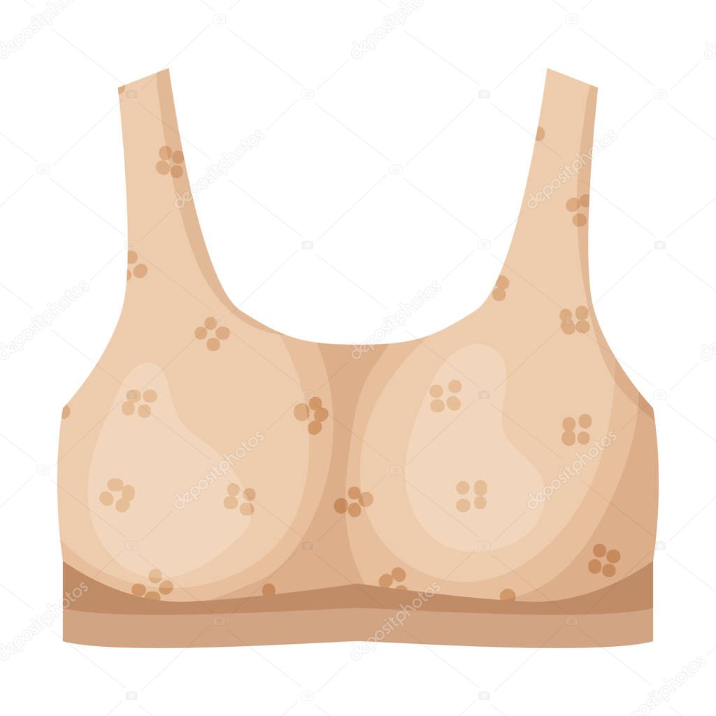 Bra vector icon.Cartoon vector icon isolated on white background bra.