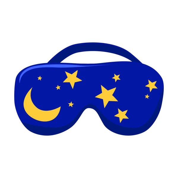 Εικονίδιο διανύσματος μάσκας ύπνου.Εικονίδιο διανύσματος κινουμένων σχεδίων απομονωμένο σε λευκή μάσκα ύπνου. — Διανυσματικό Αρχείο