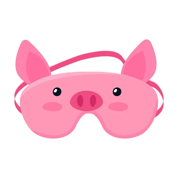 Slaapmasker van varken vector icon.Cartoon vector pictogram geïsoleerd op witte achtergrond slaapmasker van varken . — Stockvector