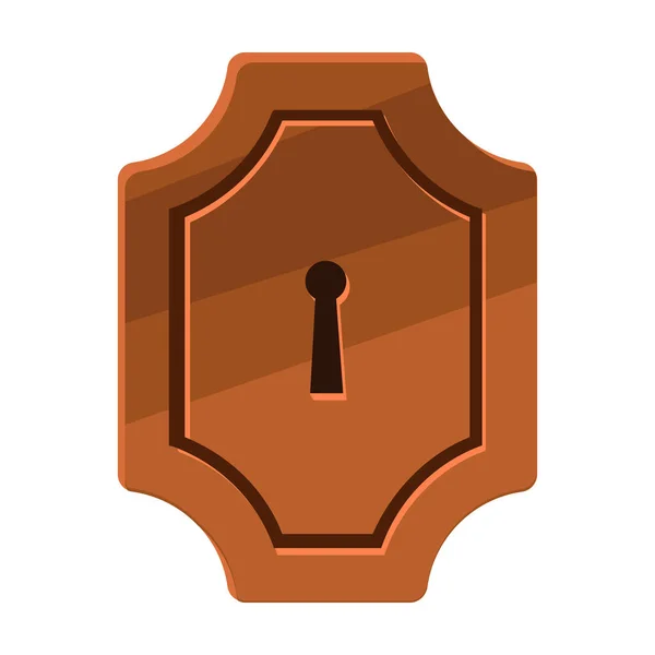 Türschloss-Vektor-Symbol. Cartoon-Vektor-Symbol isoliert auf weißem Hintergrund Türschloss. — Stockvektor