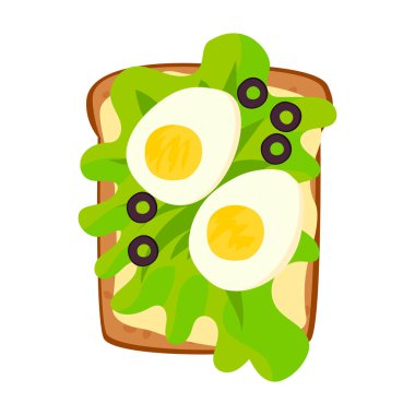 Sandviç vektör simgesi. Çizgi film vektör simgesi beyaz arkaplan sandviçi üzerinde izole edildi.