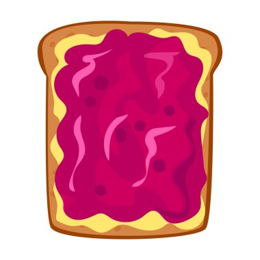 Tost vektörü simgesi. Çizgi film vektör simgesi beyaz arkaplan tostunda izole edildi.