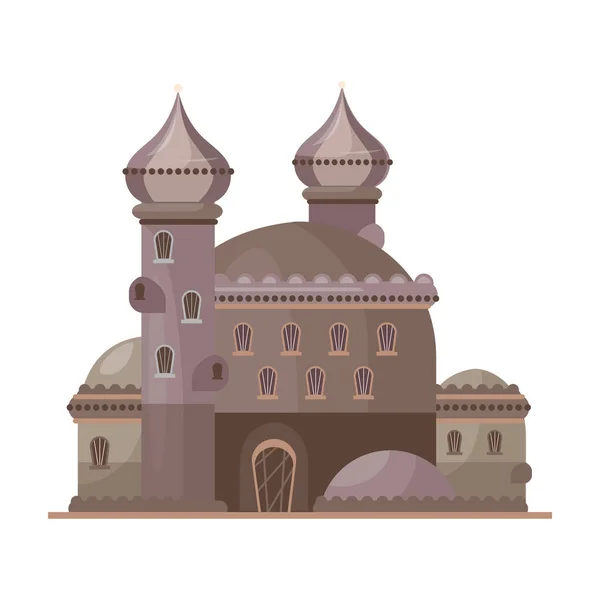 Icône vectorielle de château médiéval.Icône vectorielle de bande dessinée isolée sur fond blanc château médiéval . — Image vectorielle