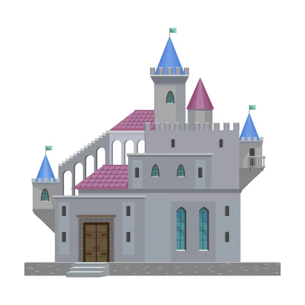 Icône vectorielle Château. Icône vectorielle de dessin animé isolée sur fond blanc château . — Image vectorielle