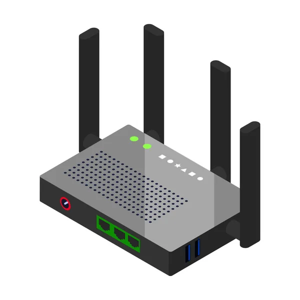 Router 벡터 아이콘. 흰색 배경 라우터에 고립되어 있는 특정 벡터 아이콘. — 스톡 벡터