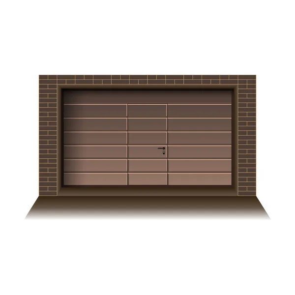 Garage door vector icon.Realistic vector icon isolated on white background garage door.