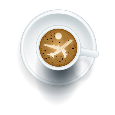 Kahve tepesi vektör simgesi. Beyaz arka planda izole edilmiş gerçekçi vektör simgesi. .