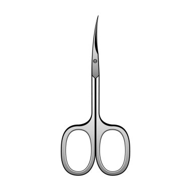 Makas vektör simgesi. Beyaz arkaplan makasında izole edilmiş gerçekçi vektör simgesi.