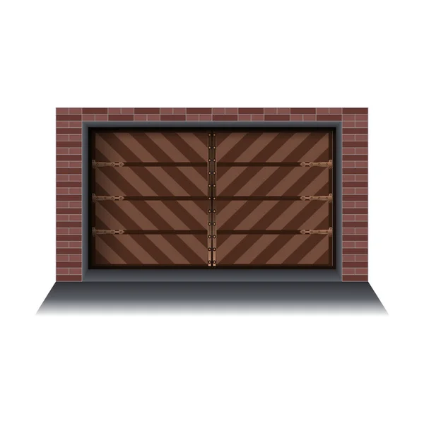 Porta garage vettoriale icon.Realistic icona vettoriale isolato su sfondo bianco porta del garage . — Vettoriale Stock