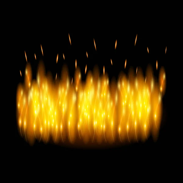 Realistic vector icon isolated on white background flame . — стоковый вектор