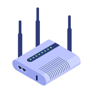 Yönlendirici vektör simgesi. İzometrik vektör simgesi beyaz arkaplan yönlendiricisinde izole edildi.