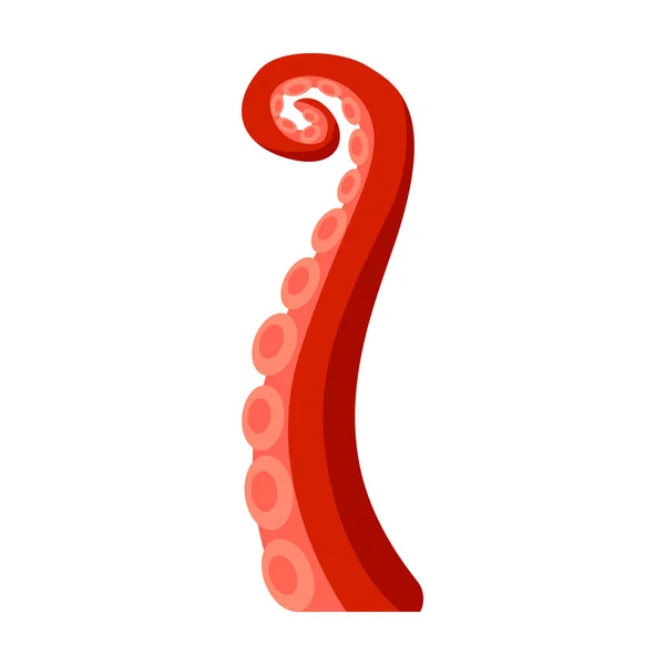 Ícone vetorial Octopus vetor icon.Cartoon isolado no polvo fundo branco. — Vetor de Stock