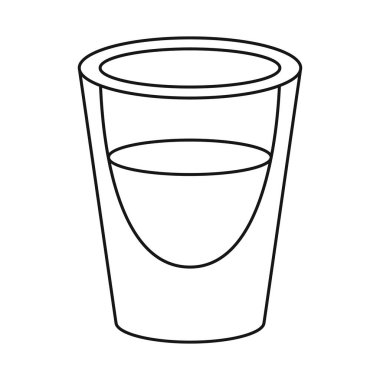 Kahve ve cam logonun izole edilmiş nesnesi. Kahve ve sıcak stok vektör illüstrasyonunun grafiği.