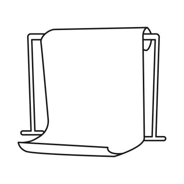 Kumaşın vektör tasarımı ve stand logosu. Web kumaş ögesi ve web için stok sembolü görüntüle.