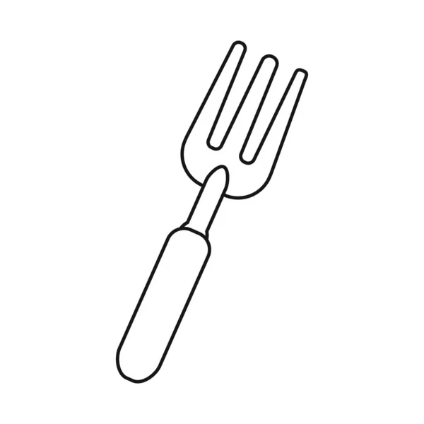 Isolated object of pitchfork and fork logo. Web element of pitchfork and agricultural stock vector illustration. — Stock Vector