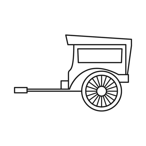 Vector design of brougham and old logo. Graphic of brougham and wagon vector icon for stock. — Stock Vector