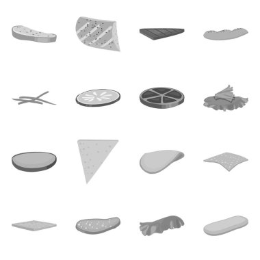 Ayrı bir mutfak ve yemek ikonu nesnesi. Mutfak ve kahvaltı stok vektör çizimi.