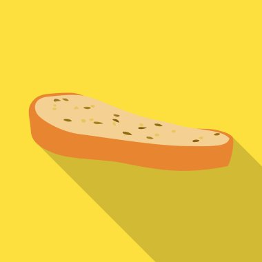 İzole edilmiş ekmek ve tost ikonu. Stok için ekmek ve yemek vektör simgesi web ögesi.