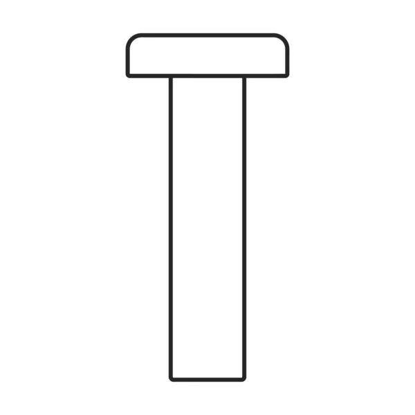 Metallbult vektor ikon.Disposition vektor ikon isolerad på vit bakgrund metall bult. — Stock vektor