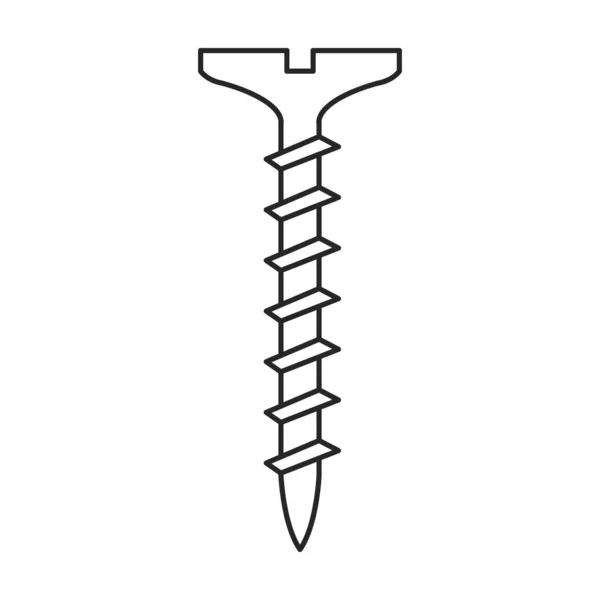Metallbolzen-Vektorsymbol. Umrissvektorsymbol isoliert auf weißem Hintergrund Metallbolzen. — Stockvektor