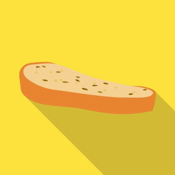 Objet isolé de pain et icône de pain grillé. Élément Web de pain et icône vectorielle de farine pour le stock . — Image vectorielle