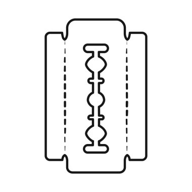 Bıçak ve jilet simgesinden yapılmış izole bir nesne. Ağ için bıçak ve kenar stok sembolü seti.