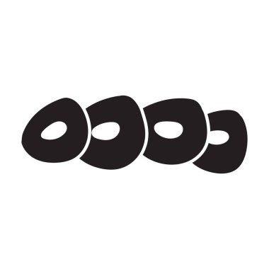 Sarımsak vektör simgesi. Beyaz arka plan sarımsağında siyah vektör simgesi izole edilmiş. .