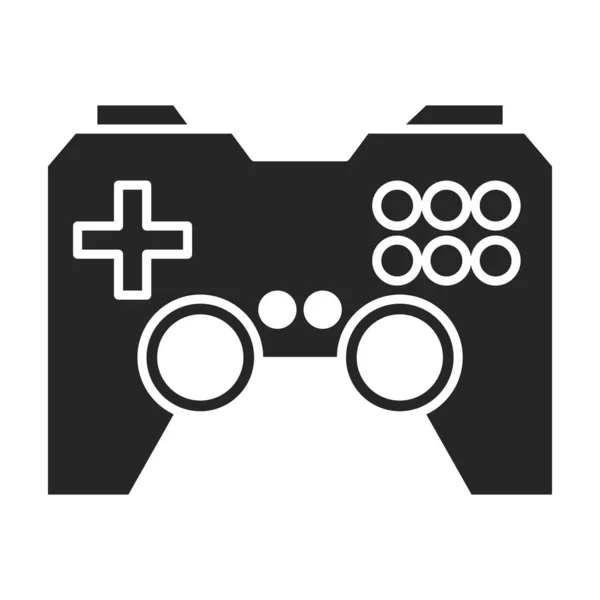 Jogo de joystick vetor ícone icon.Black vetor isolado no fundo branco jogo de joystick . — Vetor de Stock