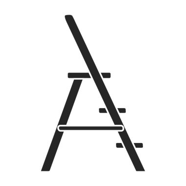 Stepladder vektör simgesi. Siyah vektör simgesi beyaz arka planda izole edildi .