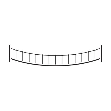 Köprü vektör simgesi. Siyah vektör simgesi beyaz arkaplan köprüsünde izole edildi.
