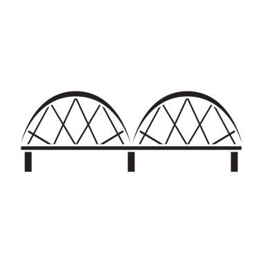 Köprü vektör simgesi. Siyah vektör simgesi beyaz arkaplan köprüsünde izole edildi.