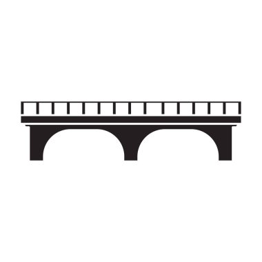 Köprü vektör simgesi. Siyah vektör simgesi beyaz arkaplan köprüsünde izole edildi.