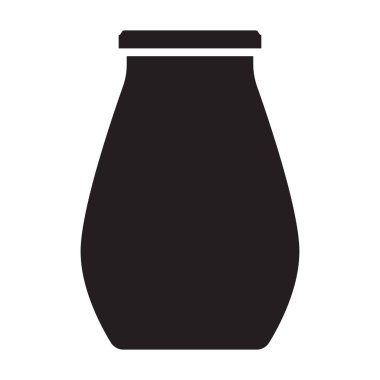 Bal vektörü simgesi. Siyah vektör simgesi beyaz arkaplanda izole edildi tatlım..